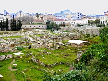 Kerameikos, view from Themistoclean Wall