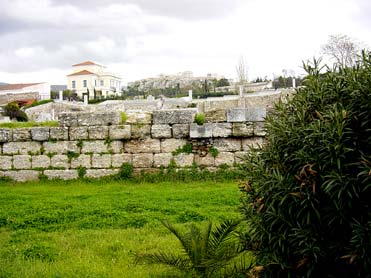 Themistoclean Wall, view to Akropolis